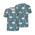 thumbnail image 3 of Daiia Flamingo Mens Baseball Jersey Button Down Shirts Short Sleeve Sports Uniforms-Large, 3 of 9