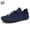 Black 39-47, variant on Men's Breathable Slip-On Sock Shoes - Low-Top Sneakers with Mesh Knit Upper & PU Cushioning, Navy Blue/Black Minimalist Design for Hot Weather, Beach, Gym