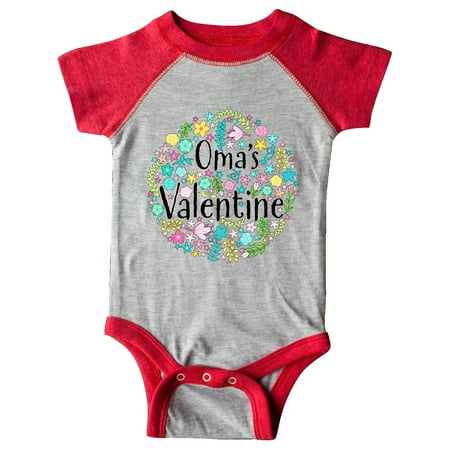 

Inktastic Oma s Valentine- Flower Circle Gift Baby Boy or Baby Girl Bodysuit