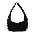 thumbnail image 1 of Slouchy Bag Hobo Women Mujeres Color Sólido Con Tachuelas para El Compras Viajes, 1 of 9