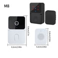 thumbnail image 2 of Matsuzay Timbre inalámbrico con cámara resistente al agua para exteriores, fácil instalación, timbre inalámbrico para Wifi en casa Cerraduras de hardware blanco, 2 of 6