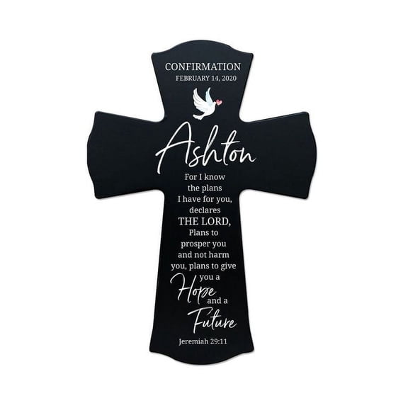 LifeSong Milestones 8x11.25in Black Wall Cross_Ashton Confirmation