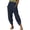 Navy pants women, variant on Wycnly Trousers for Women Dress Pants Women Trendy Casual Solid Elastic Waist Plus Size Straight Leg Ladies Pants Pocket Vintage Cotton Linen Pants Trousers Under $5