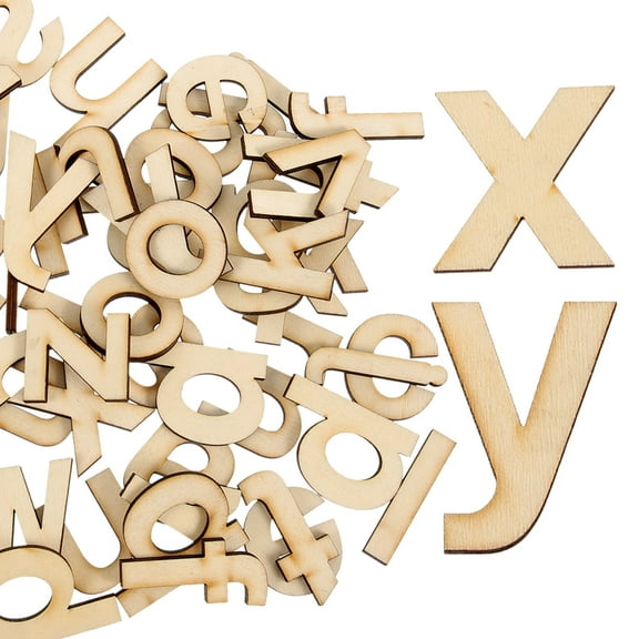 Yongwei Unfinished Wooden Alphabet Letters for DIY Crafts and Parties