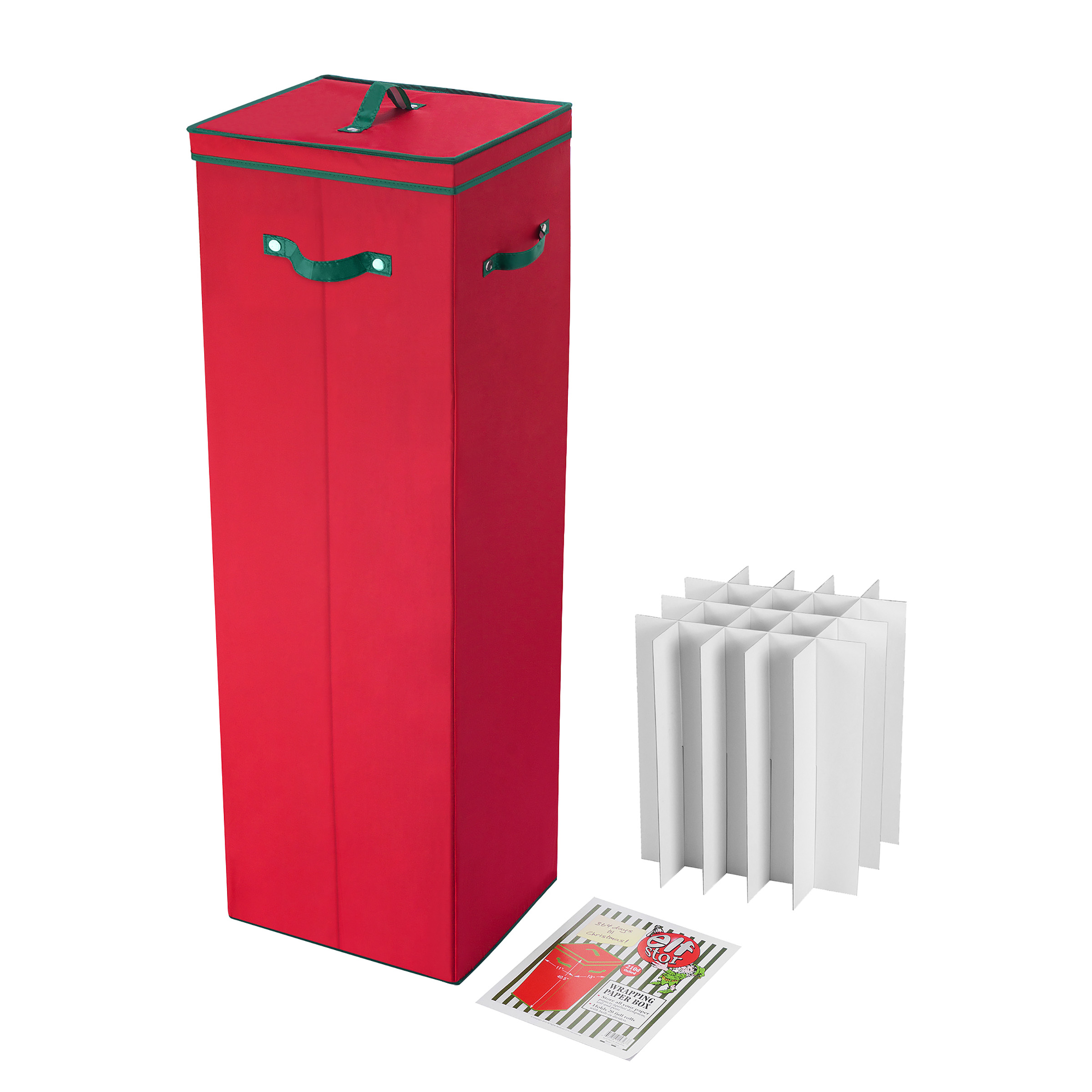 Simplify 46.46-in-in 12-Roll Red Wrapping Paper Storage Container in the  Wrapping Paper Storage department at