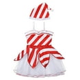 thumbnail image 2 of TiaoBug Kids Girls Christmas Dance Dress Sequins Mesh Tutu Skirt with Hat Dancewear, 2 of 7