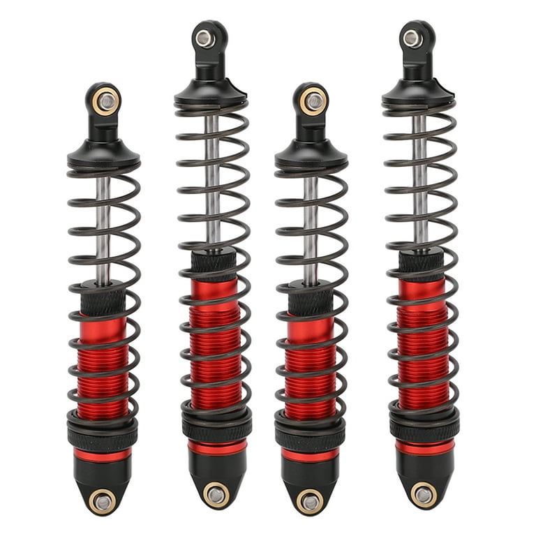  RC Shocks Absorber Set, Front and Rear Suspension Damper  Reduces Vibration Elastic Spring Thread Design for Remote Control Vehicle(Red),Model  Car Accessories : Automotive