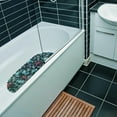 thumbnail image 2 of Dundee Deco Pebbles and Sea Shell Bathtub and Shower Mat - 27" x 14" Blue Waterproof Non-Slip Quick Dry Rug, Non-Absorbent Dirt Resistant Perfect for Bathroom, Shower, Restroom and Bathtub, 2 of 2