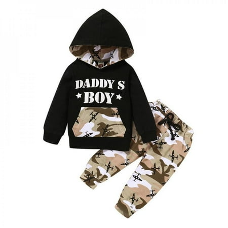 

Two-Piece Suit Autumn Baby Boy And Girl Cotton Suit Letter Printing Soft Long-Sleeved Shirt Camouflage Trousers For 0-36M Baby
