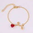 thumbnail image 6 of Clearance!EleaEleanor Red Rose Simple Bracelet for Valentine's Day souvenir wedding Present Favor party Gift for girlfriend Bracelet, 6 of 6