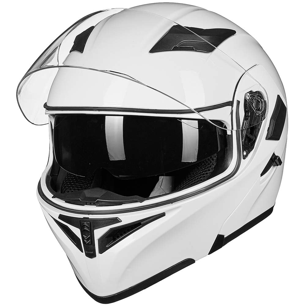 Motorcycle Dual Visor Flip up Modular Full Face Helmet DOT Model 902/902L