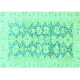 thumbnail image 1 of Ahgly Company Indoor Rectangle Oriental Turquoise Blue Traditional Area Rugs, 5' x 8', 1 of 4