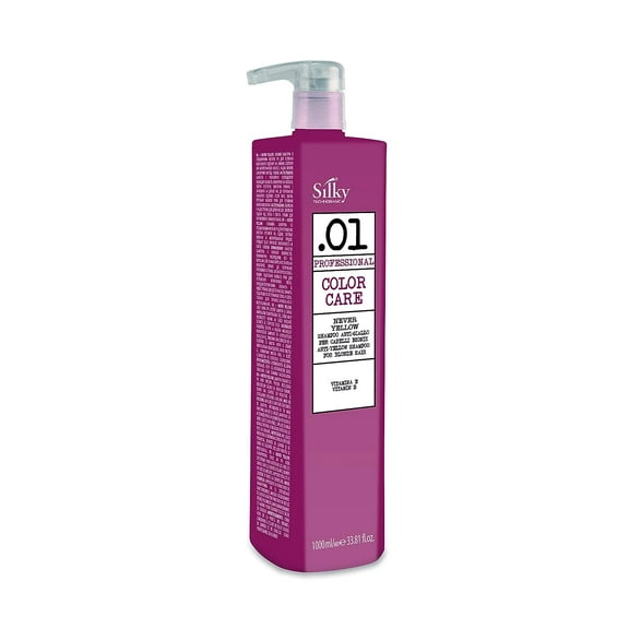 SILKY .01 ANTIYELLOW SHAMPOO WITH ACTIVE INGREDIENTS TO REDUCE YELLOW TONES (1000 ML/33.8OZ)