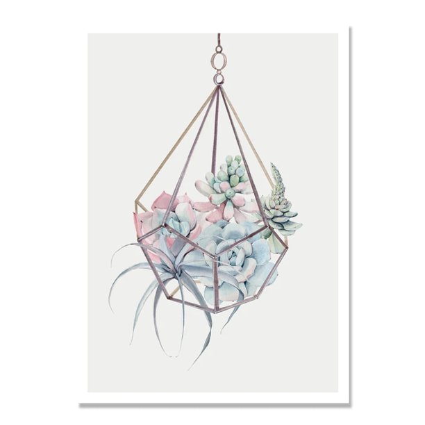 Póster nórdico de plantas suculentas, hojas de Cactus, flores, arte de pared, pósteres impresos e impresiones, pintura en lienzo, imágenes Quadro sin marco Ormromra 1236-15