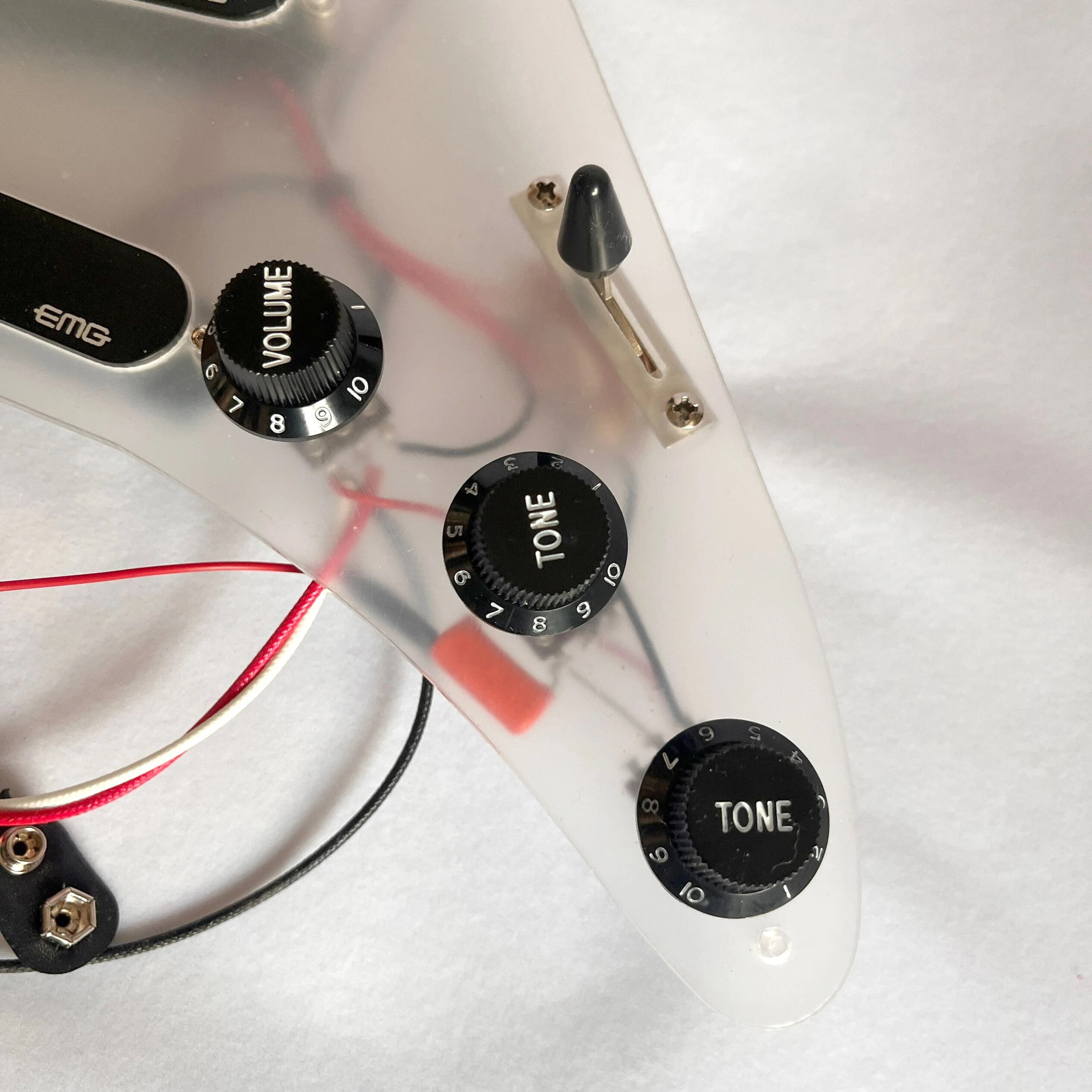 Prewired SSS Crystal Acrylic Pickguard Set 3 Active Single Coils Pickups Harness For Electric Guitar,Guitar Accessories