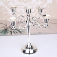 thumbnail image 2 of Candelabro de metal retro de 10" de alto de colorfulland, candelabro para bodas Plata, 2 of 9
