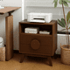 thumbnail image 4 of Fluted night stand - set of 1 o 2 wood de altura nightstands con estación de carga (usb ports y outlets), 2 cajones, abiertos estante y feet para dormitorio, sofa y sala de estar, 4 of 6