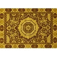 thumbnail image 1 of Ahgly Company Machine Washable Indoor Rectangle Abstract Yellow Modern Area Rugs, 8' x 12', 1 of 4