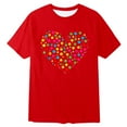 thumbnail image 3 of T-shirt Décontracté à Manches Courtes à Col Rond pour Filles, Haut Mélangé pour Enfants pour le Quotidien avec Design Classique, Vêtements d'École et de Jeu, 3 of 3