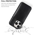 thumbnail image 6 of REQO Compatible with iPhone 15 Pro Wallet Case Credit Card Holder, Premium Leather Kickstand Flip Hidden Magnetic Clasp Durable Shockproof Protective Cover for iPhone 15 Pro 6.1 inch (Black), 6 of 7