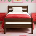 thumbnail image 2 of Miniyam Wood Twin Size Bed with Headboard for Kids and Teens, Espresso, 2 of 7