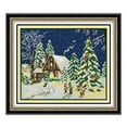 thumbnail image 2 of veasfak Winter Landscape Stamped Cross Stitch for Adults Beginners with Printed, 2 of 9