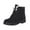 Black, variant on Womens Snow Boots Plush Fleece Line Suede Upper Lace Up Thick Bottom Comfortable Non Slip Winter Ankle Boots Casual Cotton Short Boots Cotton Shoes Yellow