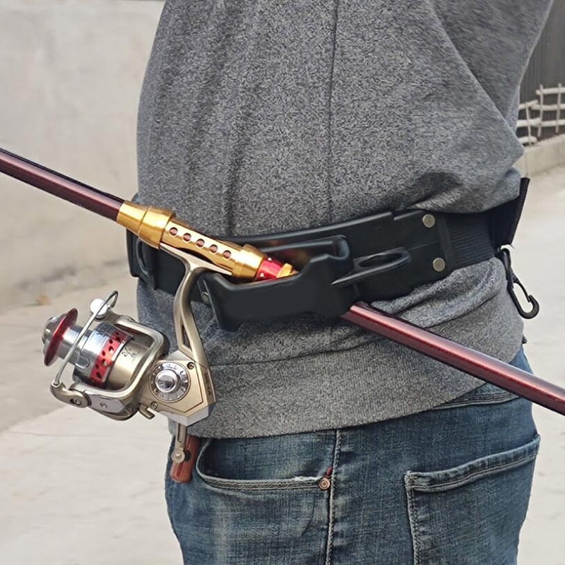 Dilwe Fishing Rod Holder Adjustable Fishing Fighting Belt Stand Up Fishing Holder Rod Racks Holder Belt for Fishing 