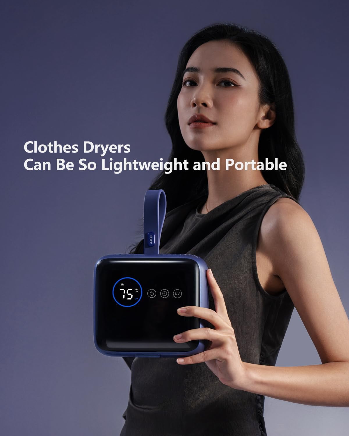 Portable Compact Clothes Dryer, Global Voltage Travel Dryer, Unique Design with 4 Drying Modules, 36-Decibel Silent design, Quiet Efficient Portable Drying System for Home, Travel & Dorm