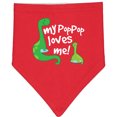 thumbnail image 2 of Inktastic My Pop Pop Loves Me Dinosaur Baby Bandana Bib, 2 of 4