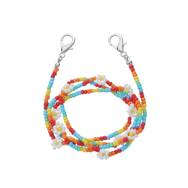 Daisy Sunglasses Lanyards Holder Chain Necklace Anti-Lost Strap,Rainbow