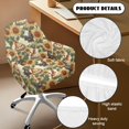thumbnail image 5 of Whosucclay Rooster Chicken Sunflower Eggs Print Swivel Armchair Accent Dining Chair Cover for Office, Stain Resistant Curved Back Armrests Chair Protector Anti Wrinkle Soft Bar Stools Covers, 5 of 7