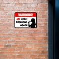 thumbnail image 3 of Classic Framed Plus Warning! Girls Drinking Again Wall or Door Sign | Novelty Funny Warning Signs - Large, 3 of 8