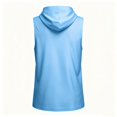 thumbnail image 6 of BELTNOV Men's Workout Hooded Tank Tops Casual Sleeveless Soft Stretchy Round Neck Muscle Shirts for Gym Bodybuilding Light Blue, 6 of 6