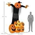 thumbnail image 3 of HOMCOM Giant 9FT Halloween Inflatables Pumpkin Ghost for Yard Garden Lawn, 3 of 10