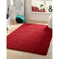 thumbnail image 1 of Unique Loom 3127962 4 x 6 Pi Shag Solide Tapis Rectangulaire&44; Rouge Cerise, 1 of 6