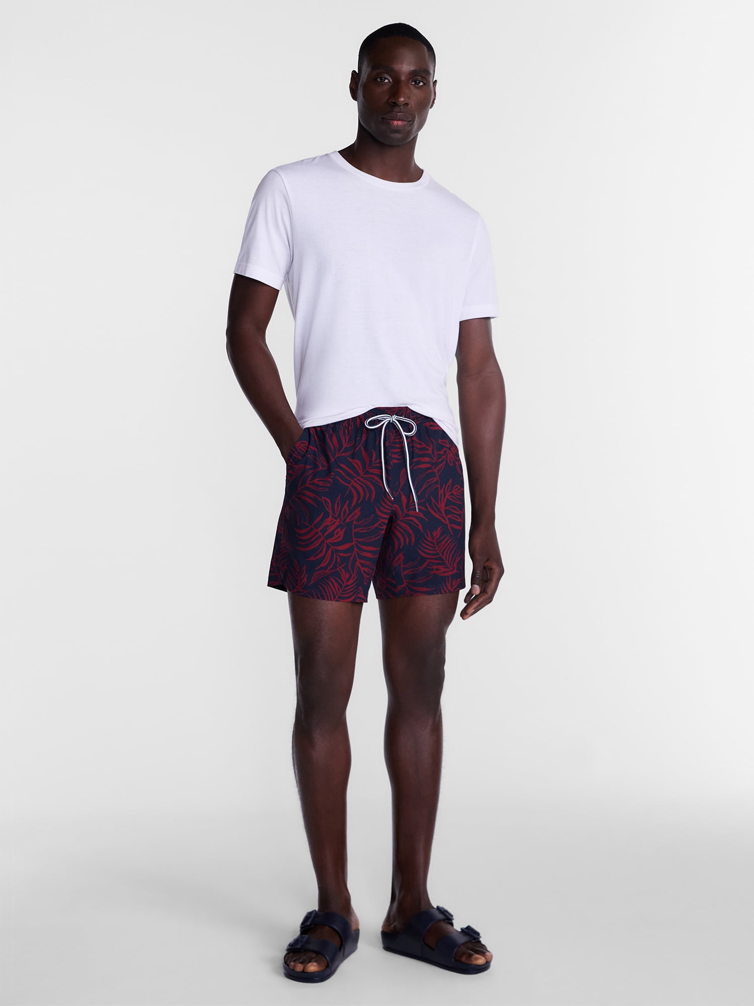 George Men's and Big Men's Performance Lined Swim Trunks, 5" Inseam, Sizes S-3XL