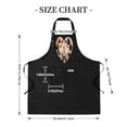 thumbnail image 4 of 2 Pack Adjustable Bib Apron with Heart Design & Patterns 2 Pockets Stylish Cooking Apron for Men & Women Perfect for Chefs, 4 of 5