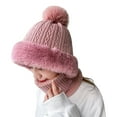 thumbnail image 2 of Yirtree Women One Piece Slouchy Fleece Beanie Hats Scarf Mask Warm Winter Knitted Hat Thick Skull Ski Cap, 2 of 8