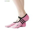 thumbnail image 2 of BadPiggies 3-Pack Non Slip Yoga Socks Slipper Womens Professional Rubber Dots Cycling Socks for Pilates Ballet Dance, Pink, 2 of 6