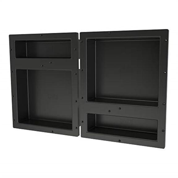 Tile Redi USA RNQH1620DU-20D Redi Niche Shower Shelf 32 W x 20 H Black