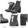 thumbnail image 3 of Bota DREAM PAIRS Silverado Gris con Cordones y Tacón en el Tobillo Talla 9, 3 of 4