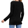 thumbnail image 4 of Top De Mujer, Camisa Informal Cómoda Con Dobladillo Asimétrico De Color Puro Para Citas ANGGREK Otros, 4 of 6