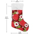 thumbnail image 2 of Coolnut Strawberry Christmas Stocking Personalized Large Candy Stocking, Xmas Stockings Decoration Hanging Gift for Family Holiday Party Ornaments Decor Fireplace, 2 of 7