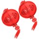 thumbnail image 3 of 2 linternas chinas de fieltro hechas a mano, colgantes festivos de estilo chino., 3 of 6