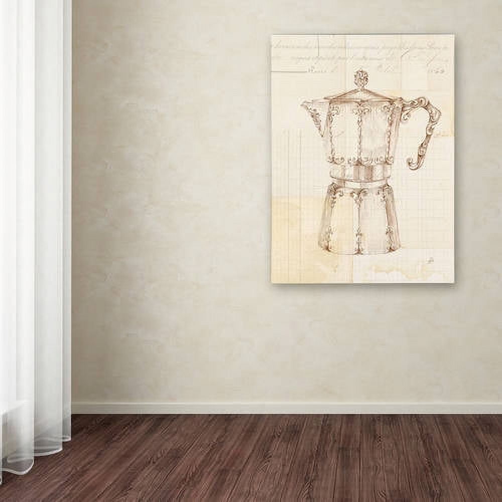 Trademark Fine Art "Authentic Coffee III" Canvas Art by Daphne Brissonnet