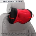 thumbnail image 6 of Unique Bargains Car Headrest Pillow Ergonomic Comfortable Neck Support Pillow Milk Silk Fabric and Memory Foam Bandage Adjustable width Black and Red Set of 1, 6 of 7