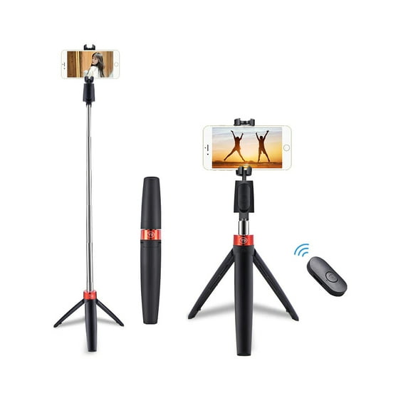WINGOMART - Wireless Tripod Selfie Stick 3 in 1 Bluetooth Extendable Monopod Universal phone Holder For iPhone & Android- with Remote control