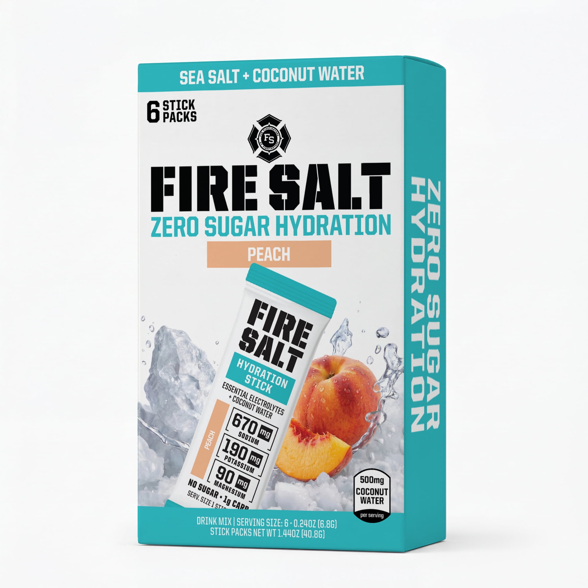 Fire Salt Electrolyte Drink Mix – Peach (6-Count)