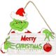 thumbnail image 1 of Letreros colgantes navideños de Grinch, letreros para puerta para decoración navideña, suministros para fiestas con temática de Grinch, decoración de patio, porche, pared, ventana, habitación de niños, 1 of 4